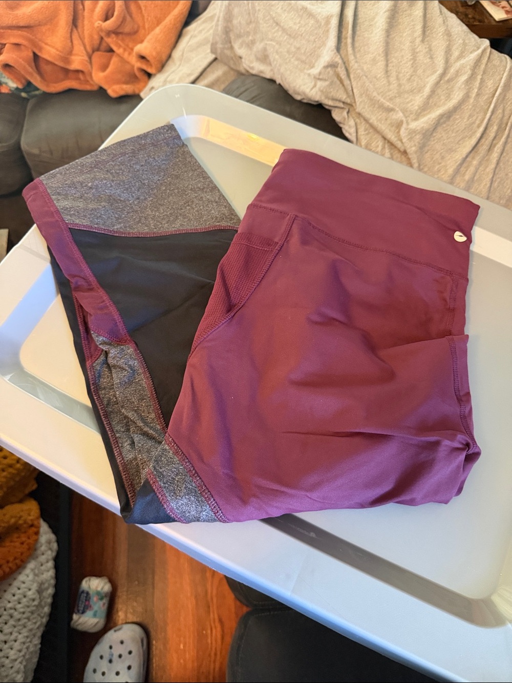 Avia Plum and Gray Track Joggers